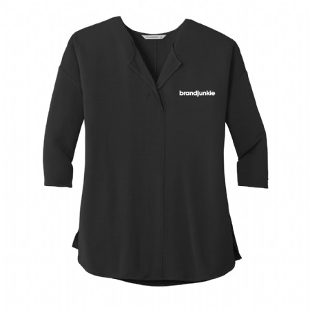 Port Authority Ladies Concept  Sleeve Soft Split Neck Top
