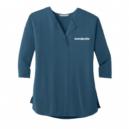 Port Authority Ladies Concept  Sleeve Soft Split Neck Top #2