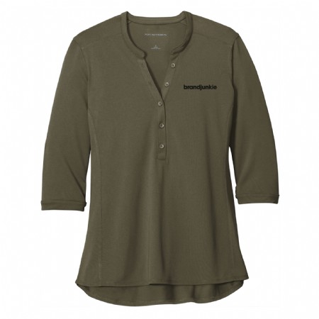Port Authority Ladies UV Choice Pique Henley #2